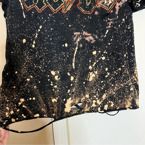 AC/DC Hand Custom Bleached Distressed Short sleeve t shirt size Xl - Picture 5 of 5